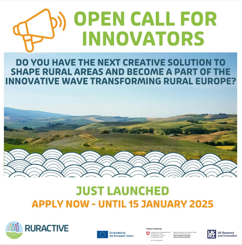 Open Call Now Launched: RISE Project RURACTIVE Seeks Innovators to Develop Novel Solutions for Rural Challenges